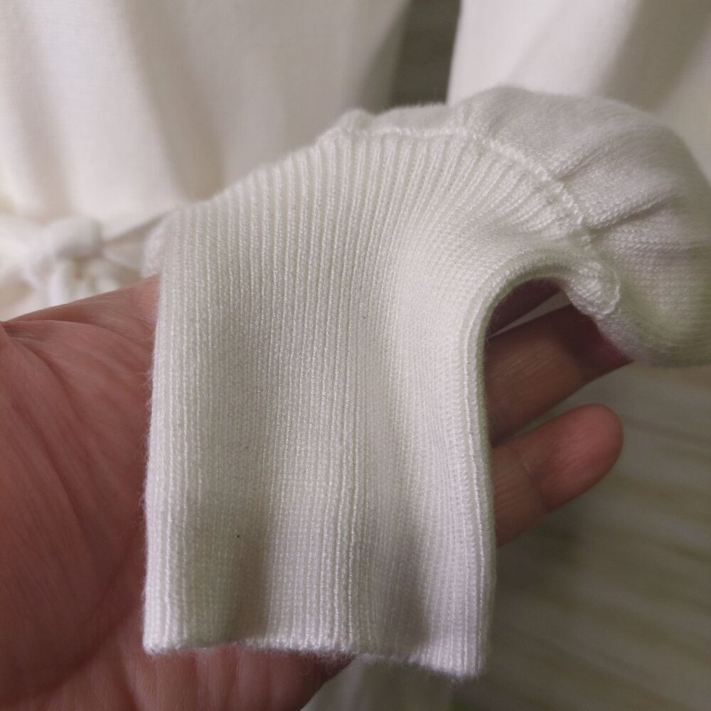 Sam Edelman White Cowl Neck Sweater Dress White Size Medium Chic Fall/Winter - Picture 10 of 15